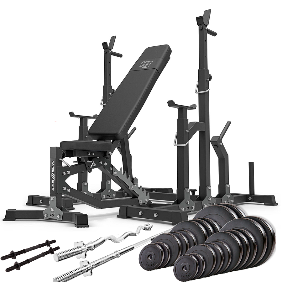 Силовой набор Marbo Sport MS2 + штанга и гантели 110кг