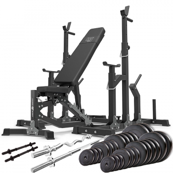 Силовой набор Marbo Sport MS2 + штанга и гантели 123кг