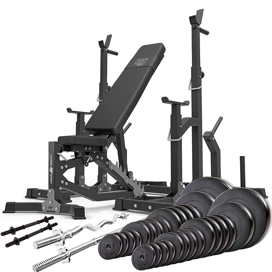 Силовой набор Marbo Sport MS2 + штанга и гантели 140кг