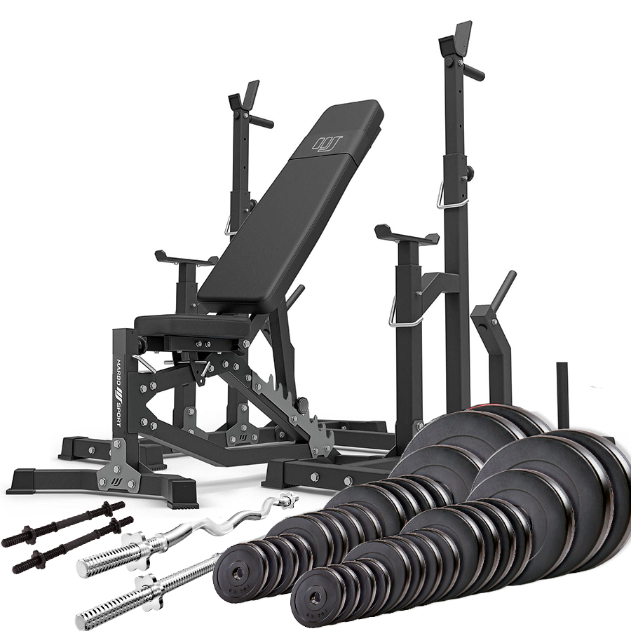 Силовой набор Marbo Sport MS2 + штанга и гантели 170кг