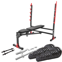 Лава тренувальна Marbo Sport MH-L107 2.0 + штанга та гантелі 123кг